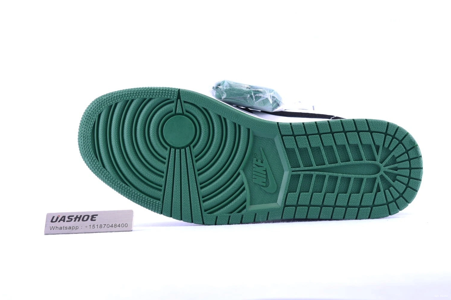 553558-113 Mystic Jordan 1 White Low  Black Green 1208